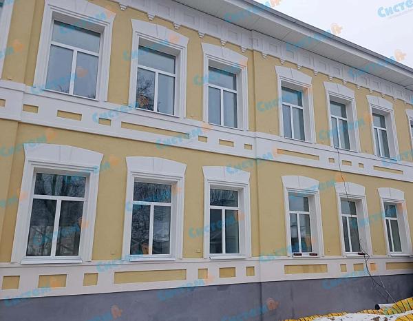 Декоративные элементы фасада из пенопласта для краеведческого музея Декоративные элементы фасада из пенопласта для краеведческого музея